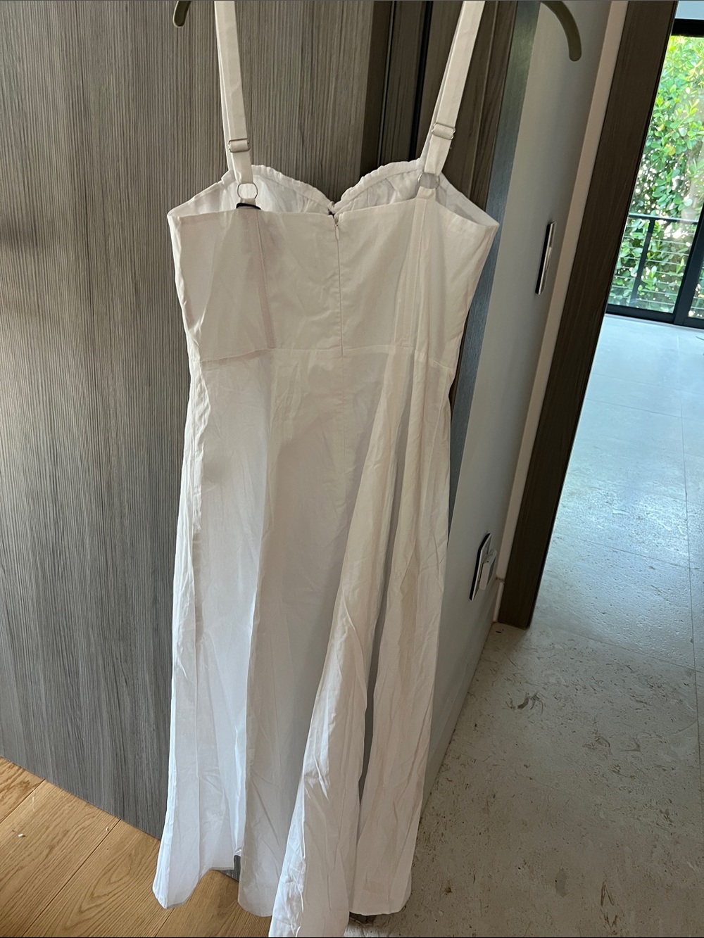 NWT REVOLVE Australia SHOWPO Maiya midi peasant dress side slit white US 6 - Picture 9 of 10